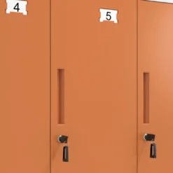 Taquilla de vestuario Strong 6 puertas 185x92cm, estructura blanca