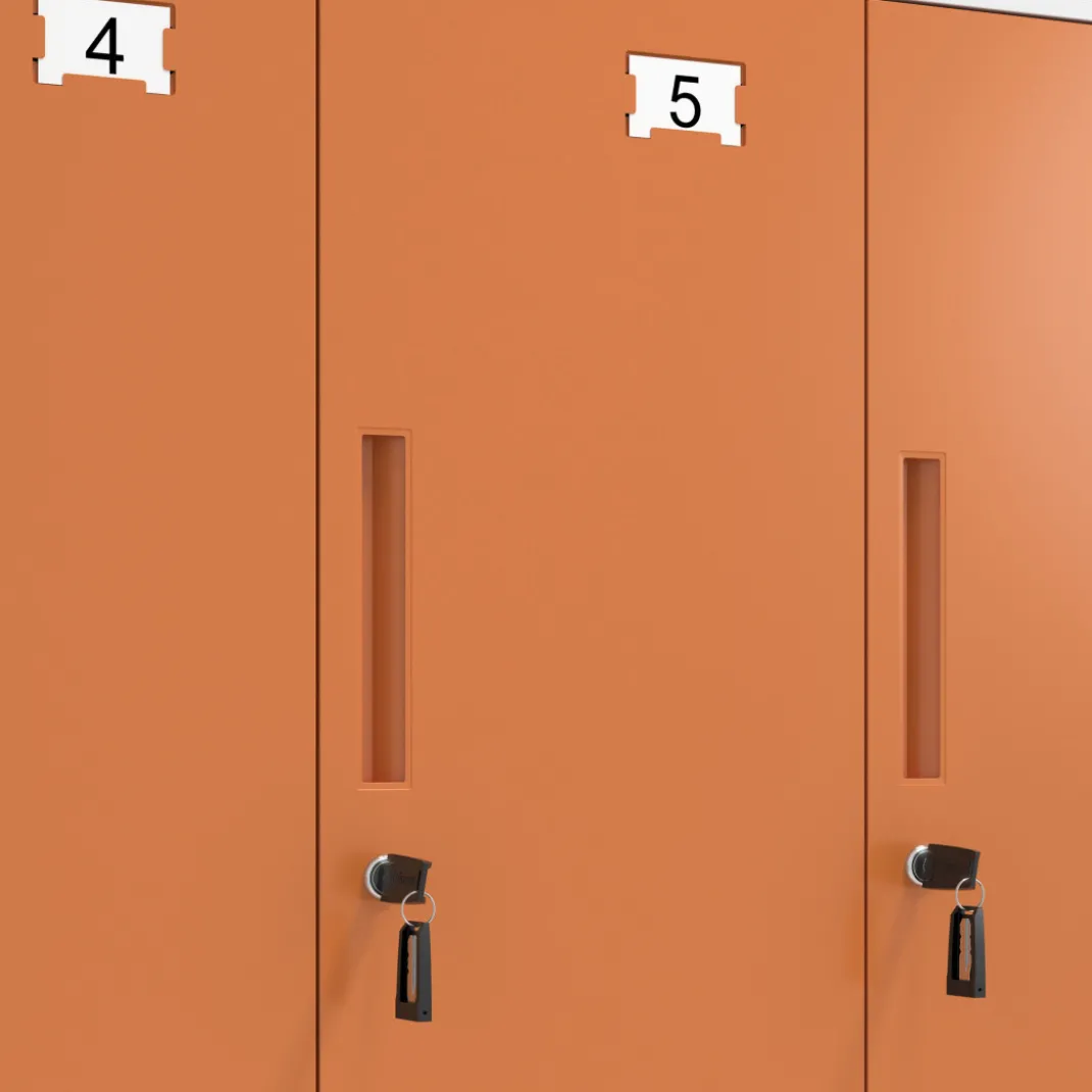 Taquilla de vestuario Strong 6 puertas 185x92cm, estructura blanca